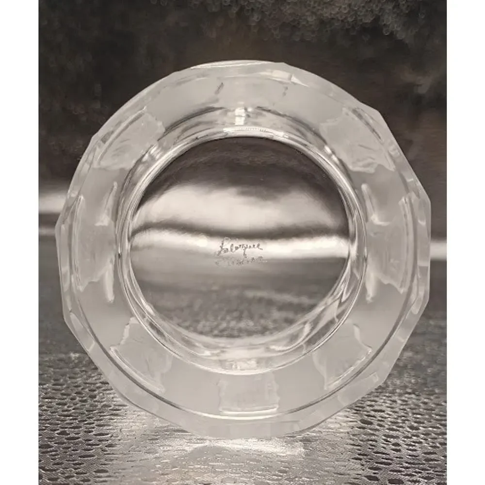 Set of 4 Vintage Lalique Femmes Antiques France Crystal Whiskey Tumblers Signed